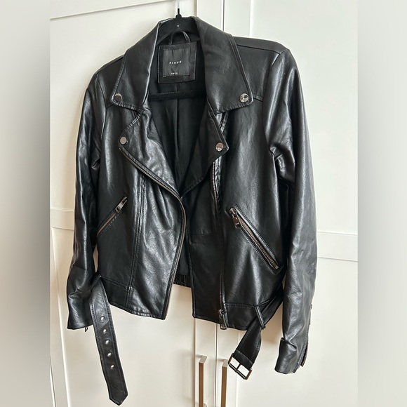 Elodie Black Vegan Leather Jacket | Small - Picture 4 of 7